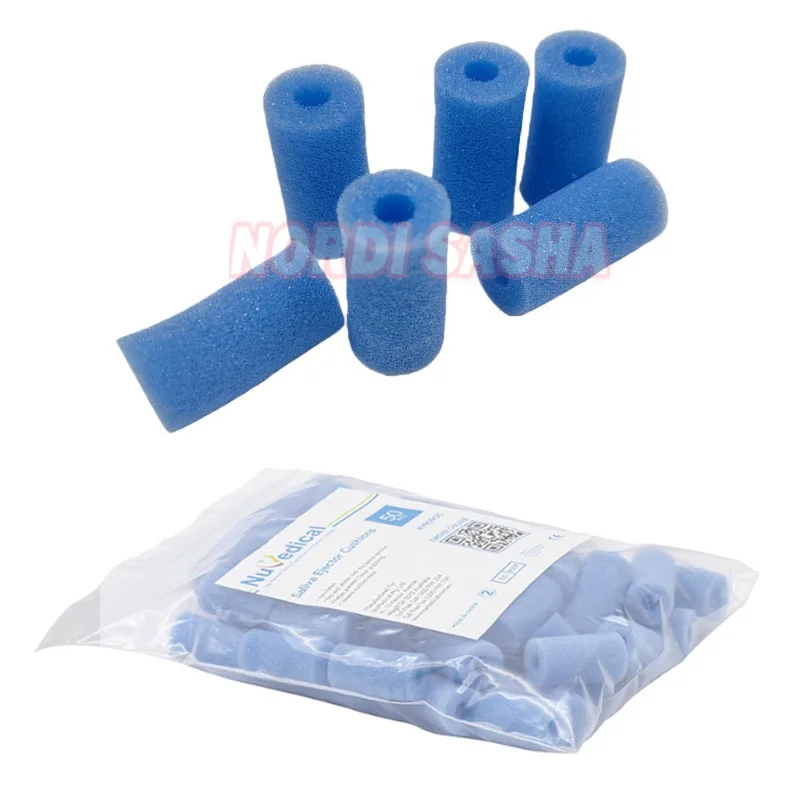

50 шт. одноразовая защитная губка для стоматологической аспирационной трубки, стоматологический слиноотводчик HVE, губка для трубки 15,8X30 мм