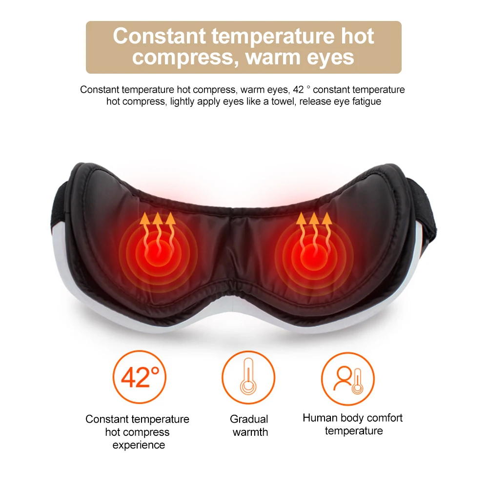 High Frequency Smart Airbag Vibration Eye Massager Tired Eyes Dark Circles Remove Instrument Heating Music Relieves Fatigue image 2