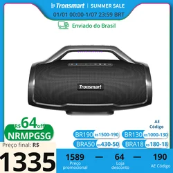 Tronsmart-Altavoz Bluetooth Bang Max, 130W, sistema de sonido de 3 vías, sincronización con más de 100 altavoces, Control por aplicación, entrada de guitarra/micrófono