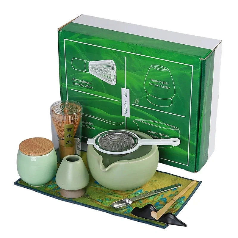 

Ручной работы для дома, легко чистящийся чайный сервиз матча, подставка для инструментов, набор чаш, венчик, совок, подарочная церемония, традиционные японские аксессуары