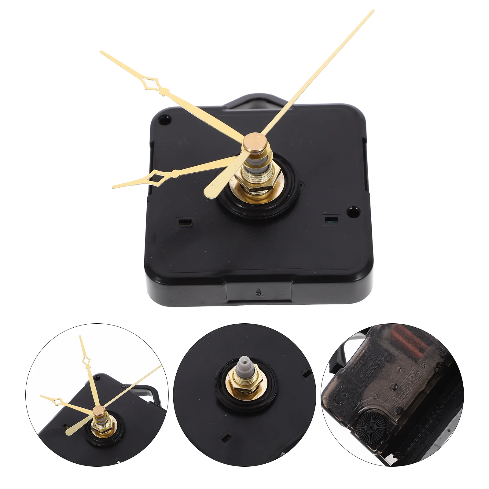 Silent Table Clock Movement 12-15cm Small DIY Accessories Craft Hanging Watch (8-024 Gold Seconds) Mechanism Operated