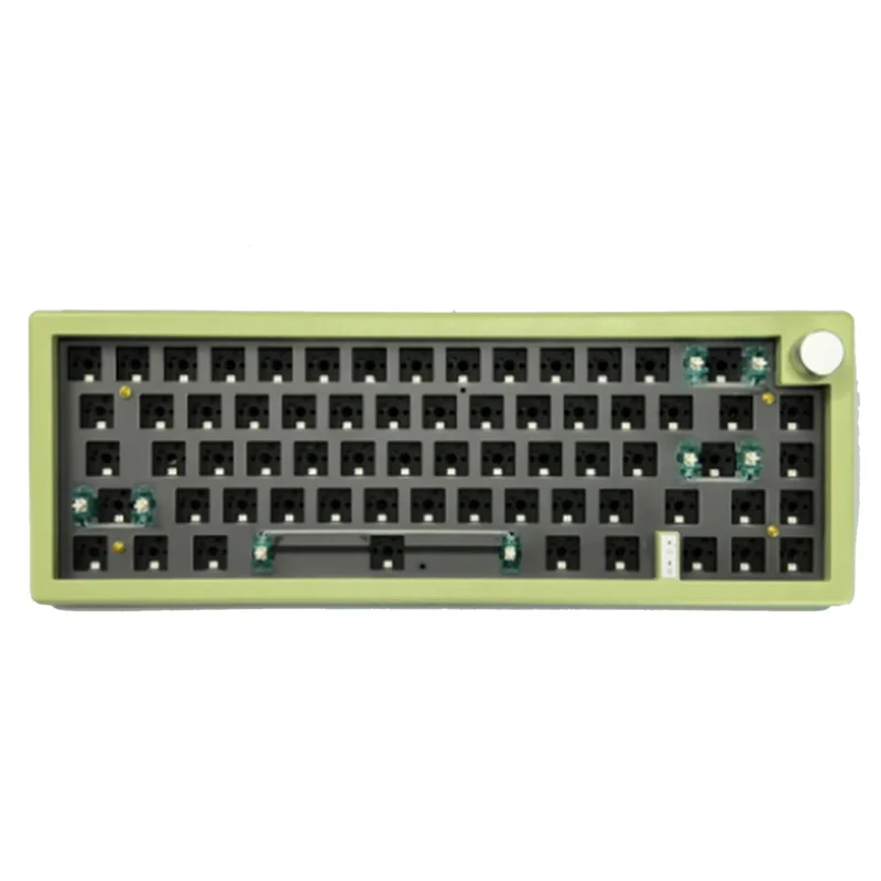 GMK67 Hot Swap Mechanical Keyboard Spacer Kit RGB Backlit Bluetooth 2.4G Wireless 3 Modes(Green)