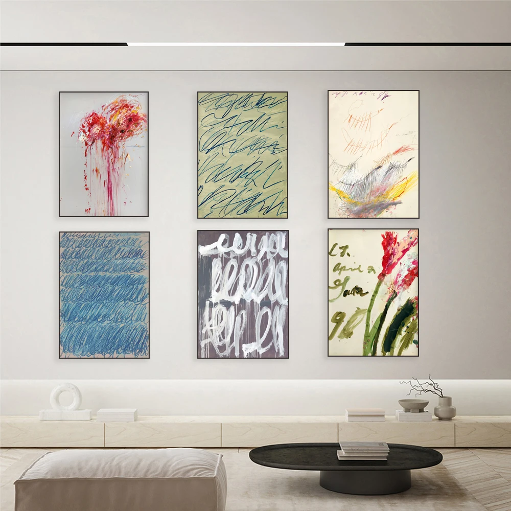

Cy Twombly prints, famous American abstract artist, contemporary art, abstract expressionist wall art home decoration poster
