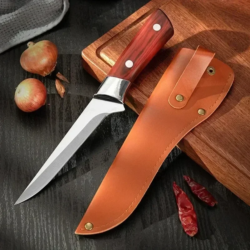 Utility Knife Slicing Meat Fruit Steak Knife Chef Cleaver Meat Cut Vegetable Kitchen Knives Hand Forge Boning Butcher Knife Tool