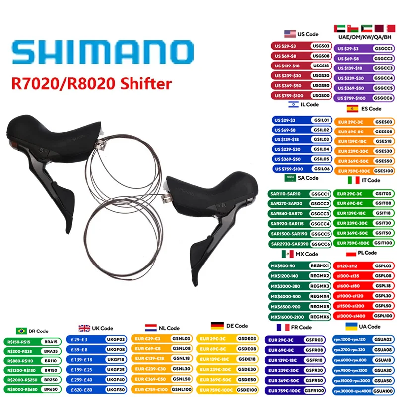 Shimano 105 R7020/Ultegra R8020 Shifter For Hydraulic Disc Brake 11s DUAL CONTROL LEVER For Road Bike Bicycle Original Shimano