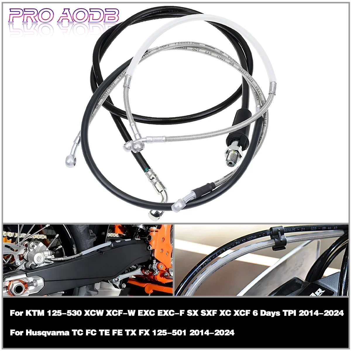 For KTM 125 150 250 300-530 XCW XCFW EXC EXCF SX SXF XC XCF 6D TPI Motocross clutch front and rear brake oil pipe kit suitable