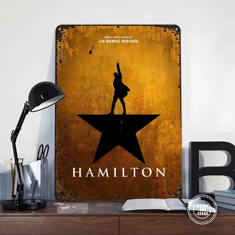 هاميلتون المعادن المشارك علامات معدنية جدار الفن الملصقات على جدار ديكور مخصص تين تسجيل للديكور المنزل خمر الداخلية الرجعية #2