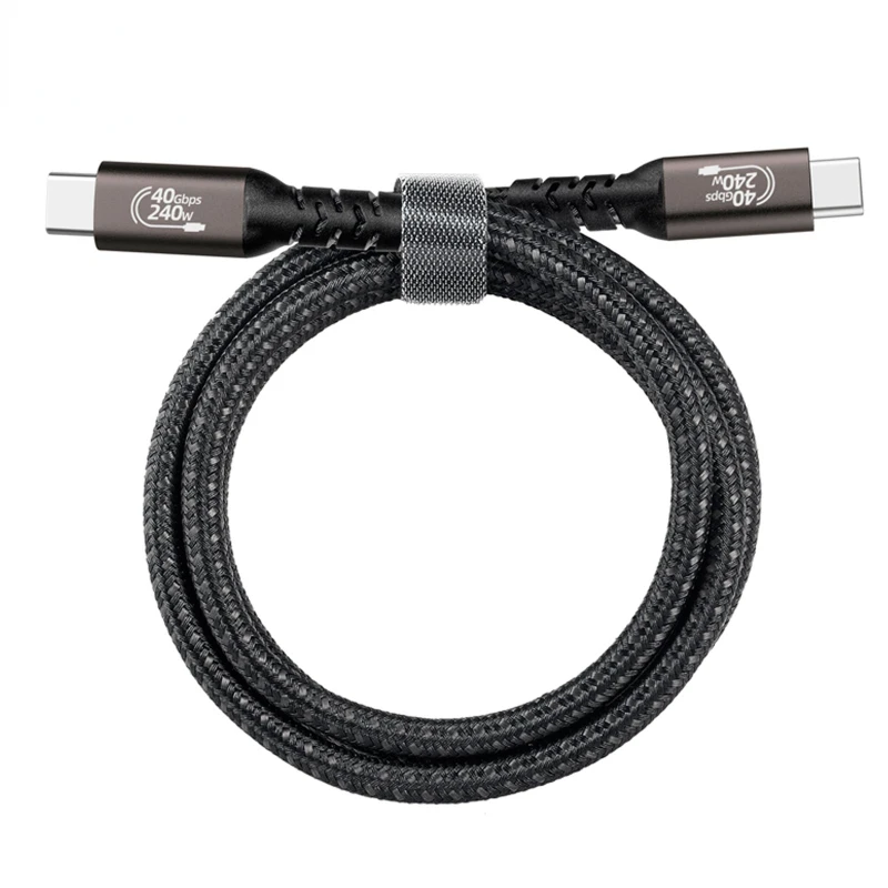 USB4 Cable Thunderbolt 3/4 40Gbps USB C 4K Video Cable PD240W Fast Charger For M1 Macbook Pro Hard Disk USB4.0 Gen3 Data Cable
