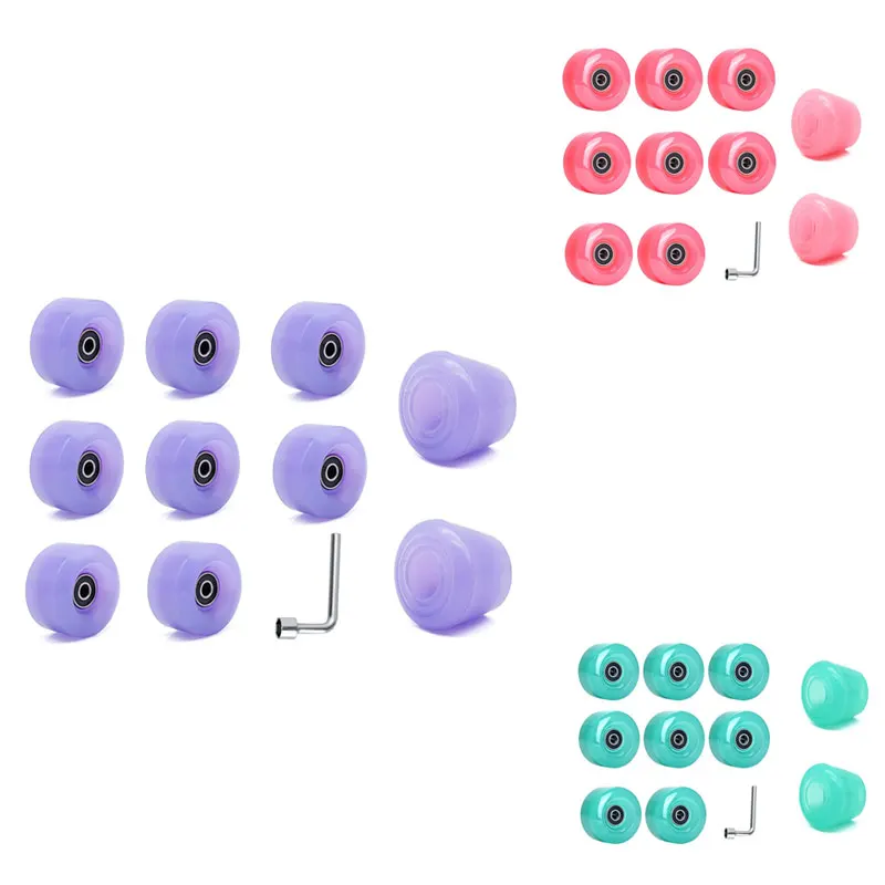 

Roller Skate Wheels With Bearings And Toe Stoppers,For Double Row Skating,Quad Skates And Skateboard,32X58mm 82A