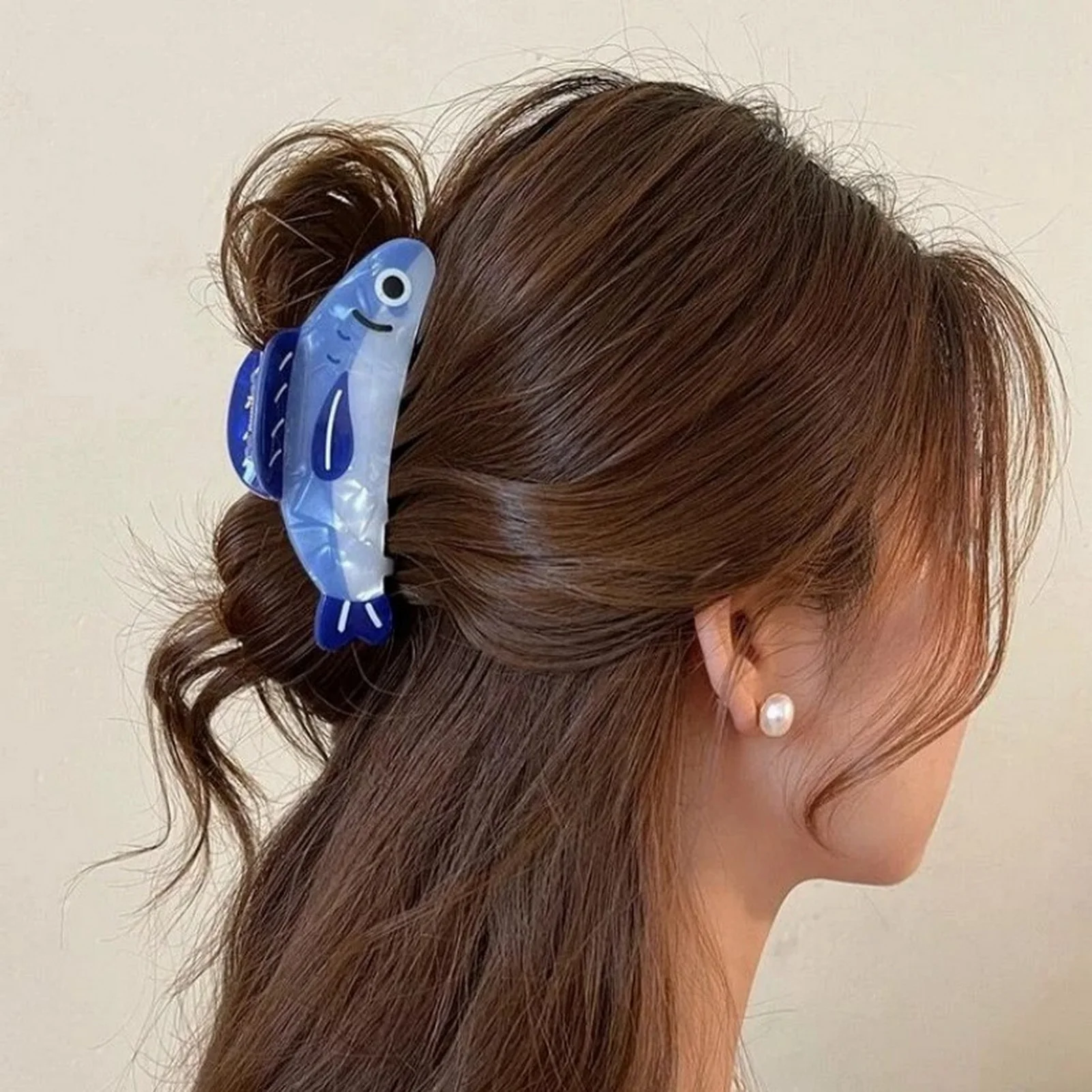 الكرتون السردين مقاطع الشعر متعة البحر الحيوان تصميم القرش دولفين PVC مشبك شعر للنساء الفتيات هدايا الحفلات 9.5/13 سنتيمتر #5