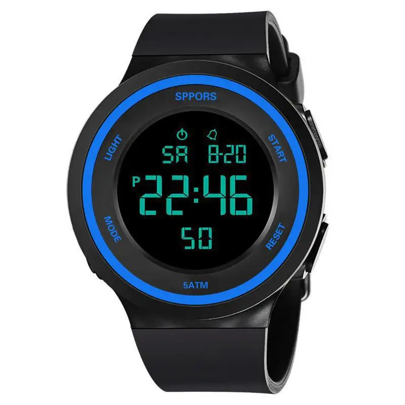 

New Men's Electronic Watch, High School Student Simple Wristwatch, Trendy Unisex Night Glow Sports Multifunctional Alarm Clock