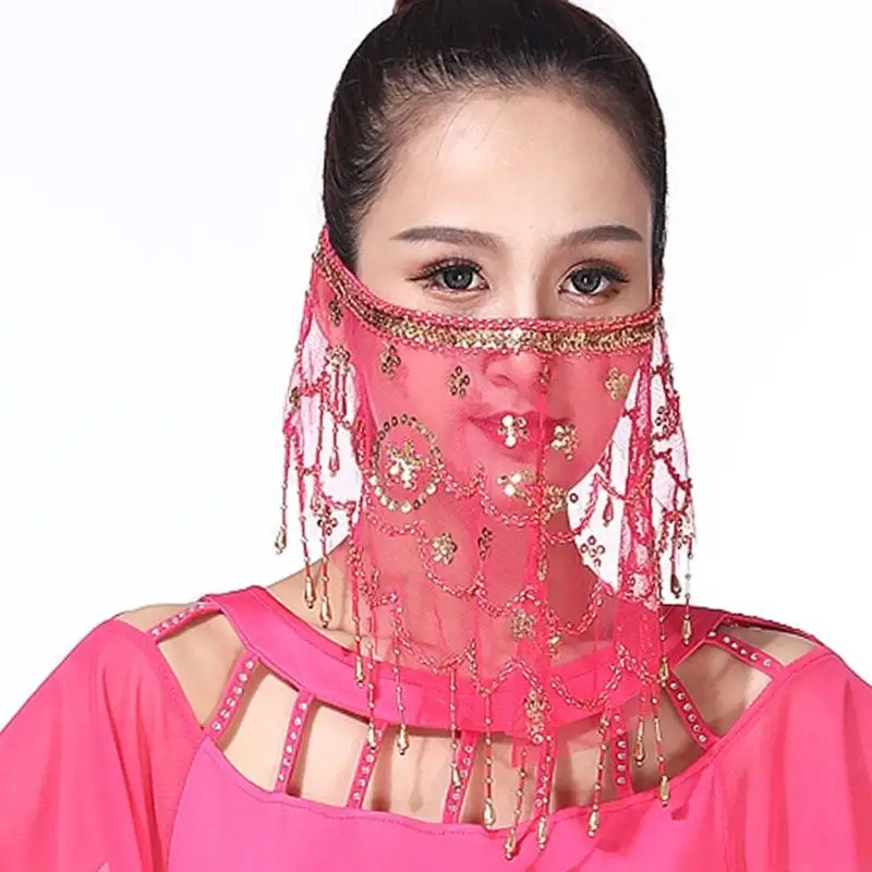 무대 프리젠테이션 테마 모션 코스프레용 장식된 탄성 페이스 커버 통기성 빠른 착용 액세서리