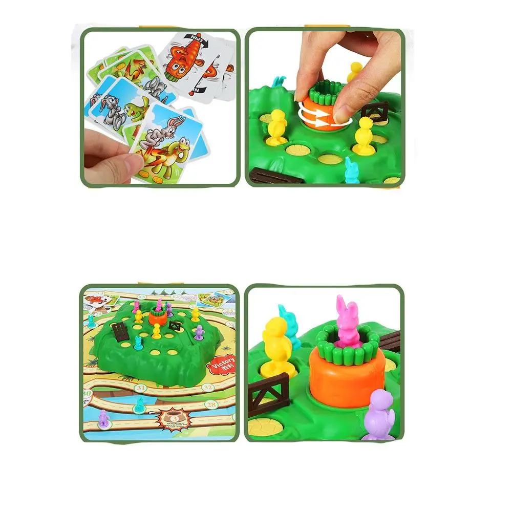 Interessantes Kunststoff-Kaninchen-Kreuzland-Wettbewerb, grüne Schildkröte, Kinder-Puzzlespiel, zwei Spieler und Geschenke für Kinder