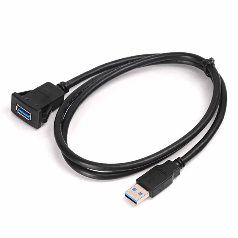 Cavo di prolunga per montaggio a incasso a pannello USB 3.0 con fibbia per cruscotto del motociclo della barca del camion dell'auto 1M