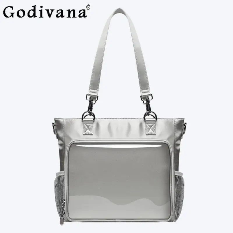 

College Style Japanese Original Lolita Nylon Pain Bag Large Capacity Cute Doll Bag Daily Commute Casual Simple Shoulder Bag