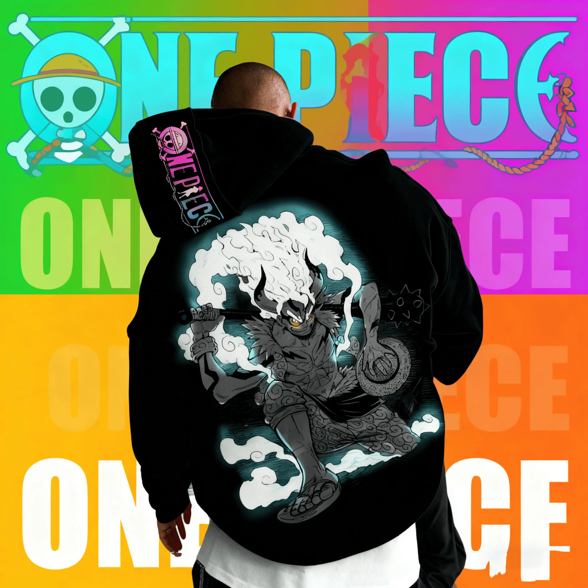 

Anime One Piece Anime Munch D. Luffy Pattern 2025 Autumn/Winter New Hot Selling Men's Women's Casual Loose Hip Hop Cotton Hoodie