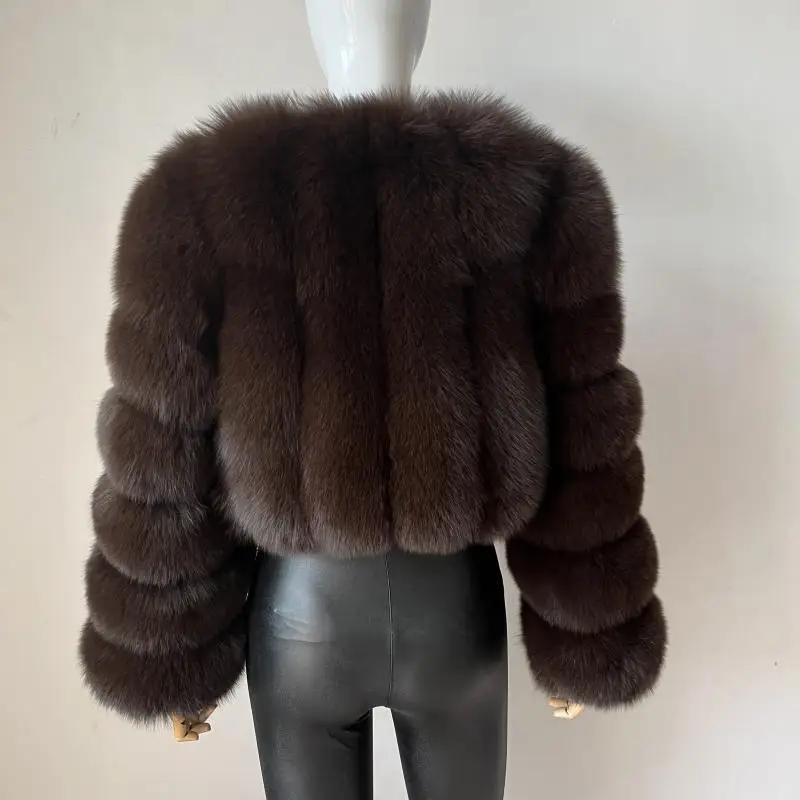 2023 New Short Style Real Fox Fur Coat Winter Woman Natural Warm Fashion Luxury