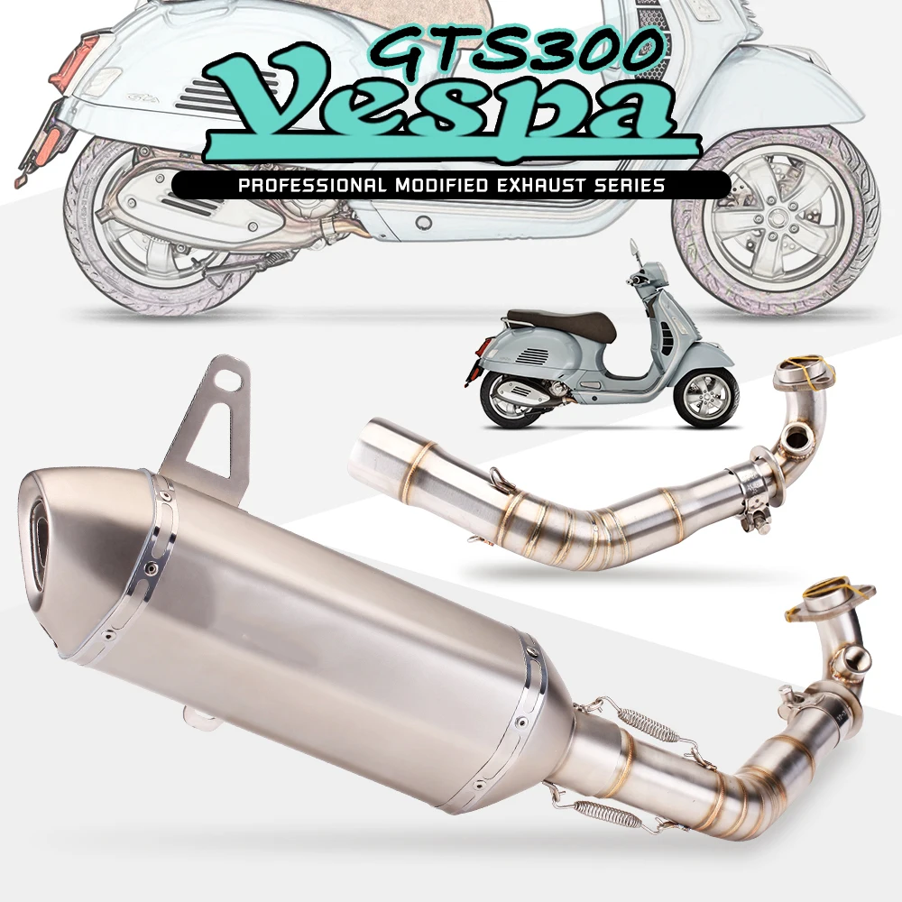 

Мотоциклетный глушитель, средняя труба gts300 для piaggio vespa gts 250 gts 300 2007-2017 2018 2019 2020