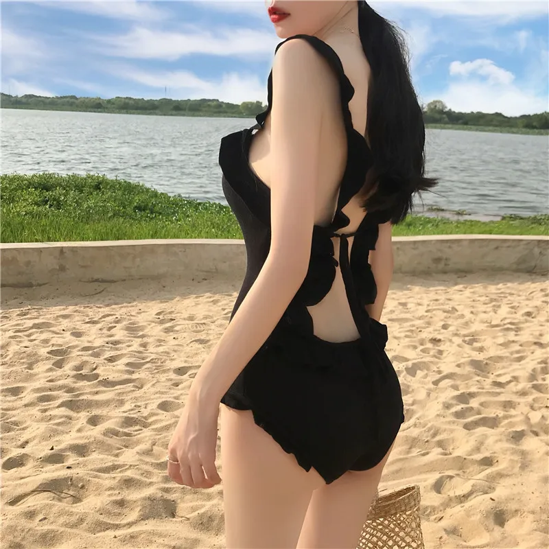 

Slimming One-Piece Swimsuit for Women New Sle Conservative School Girl Fairy T Belly Covering Slimming Swimwear