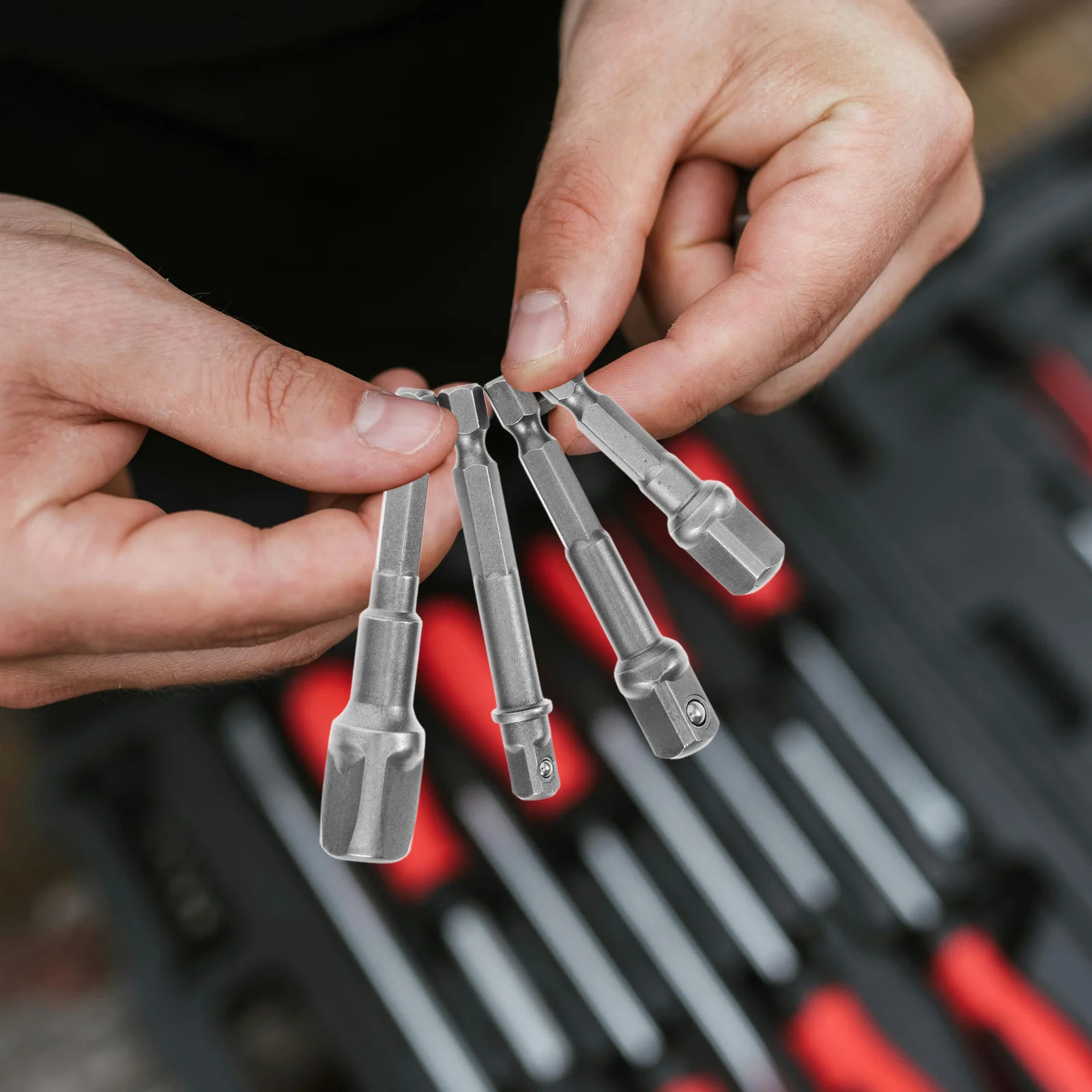 

8Pcs Electric Socket Adapter Set Hexagonal Shank Compatible with Drill Drivers Socket Adapter Bit Set for Power Tools Use