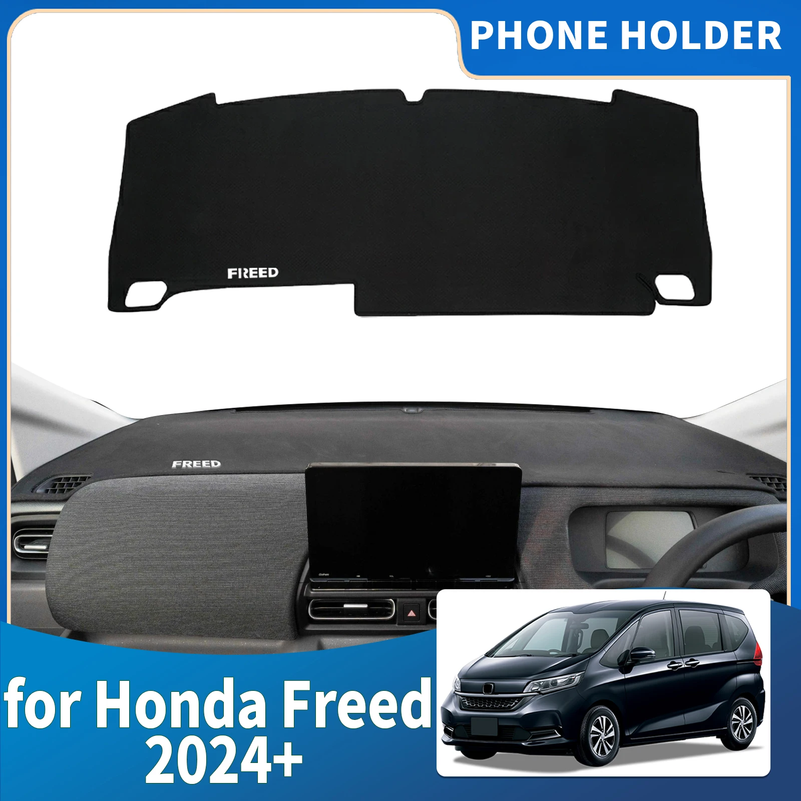 

fit for Honda Freed 2024 2025 2026 RHD Car Accessories Dashmat DashMat Sunshade Dashboard Cover Pad Protective Carpet
