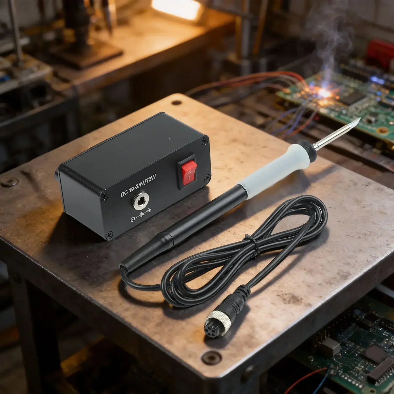 T12 Soldering Station Adjustable Temperature 72W Power Output And High-Precise Temperature Control Mini Soldering Station