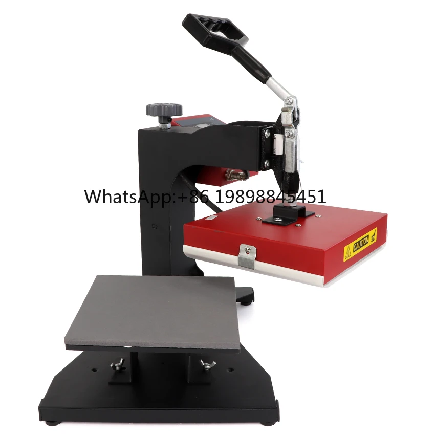

20x20cm Manual Electric Flatbed Logo Heat Press Machine for Sublimation Transfer and DTF Printing