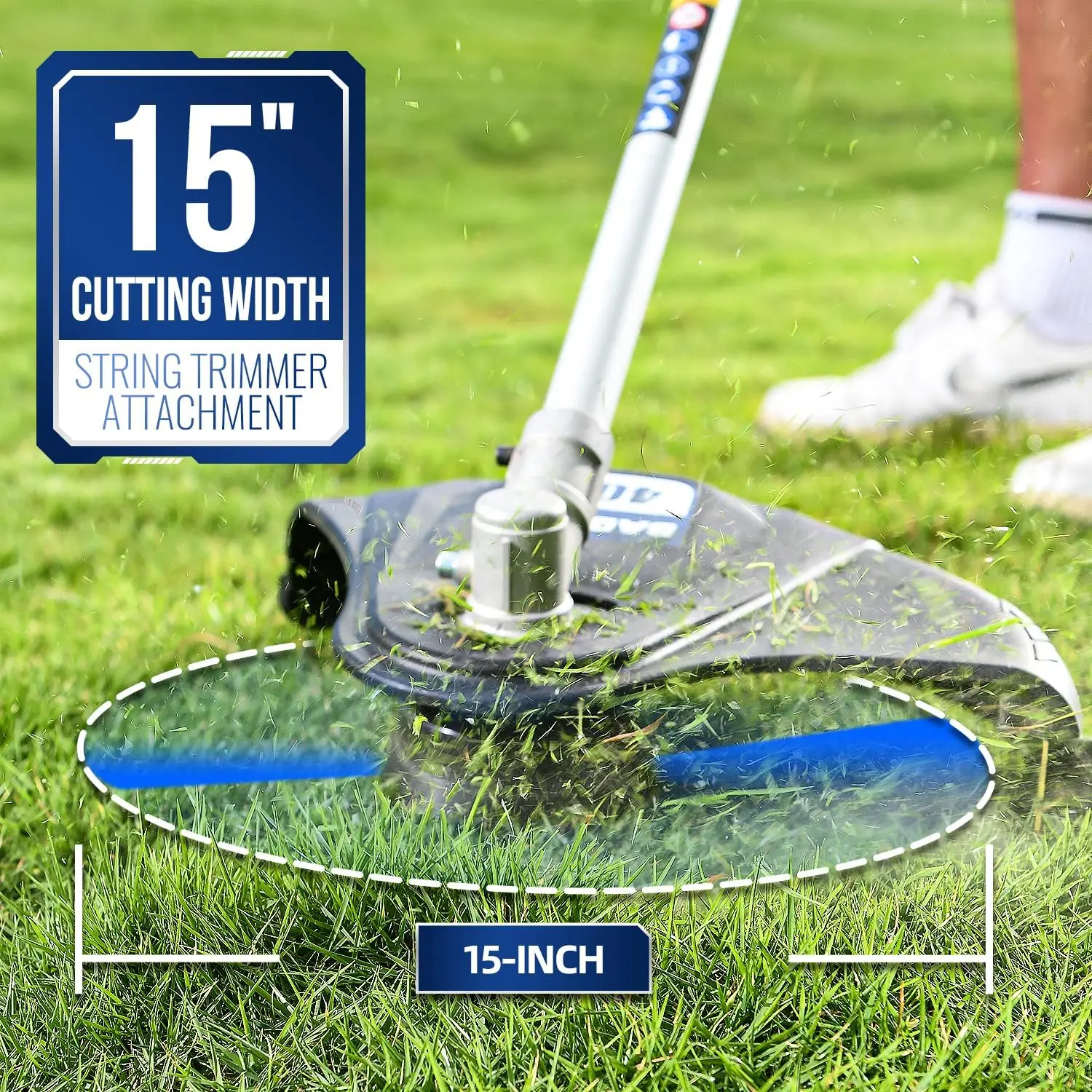 40V Cordless Weed Wacker, String Trimmer/Edger, Hedge Trimmer and Brush Cutter Blade, Pole Saw