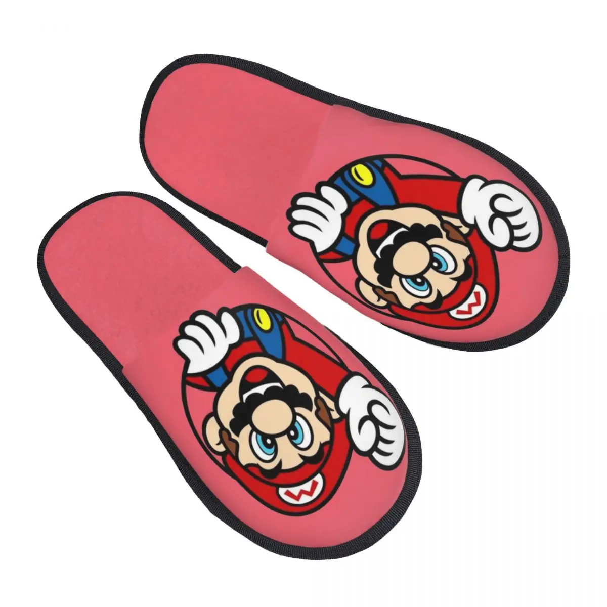 

Custom M-Marioed Game Memory Foam Slippers Women Soft Warm House Slippers
