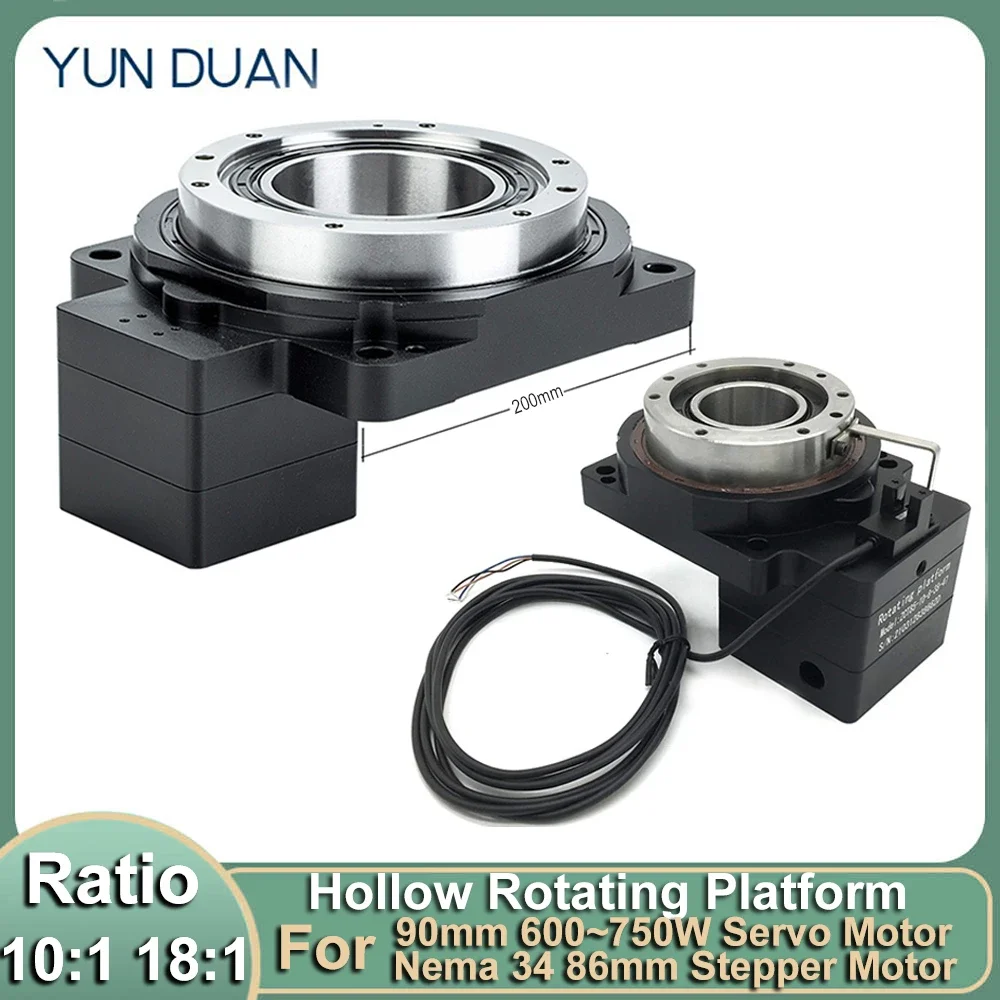 

High Precision Hollow Rotating Platform 200mm Planetary Reducer to 750W Servo Motor Nema34 Stepper Replace DD Motor Cam Splitter