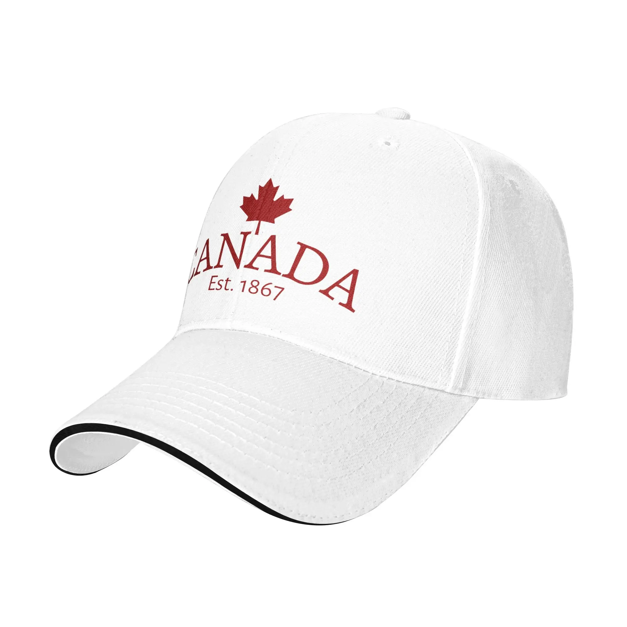 Summer Canada Est. 1867 with small Maple Leaf Baseball Cap Camping Stylish Sun Trucker Hat Men Women Hot Sale Baseball Caps