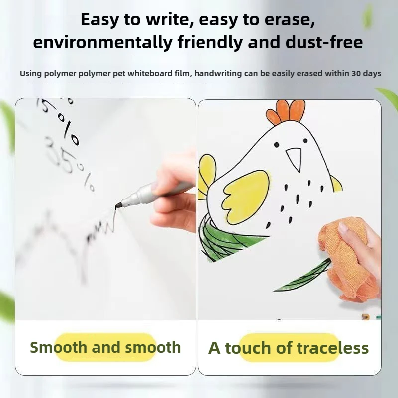 Electrostatic adsorption wall protective film Not Damaging White Wall Waterproof Sticker Used for Children To Write and Draw