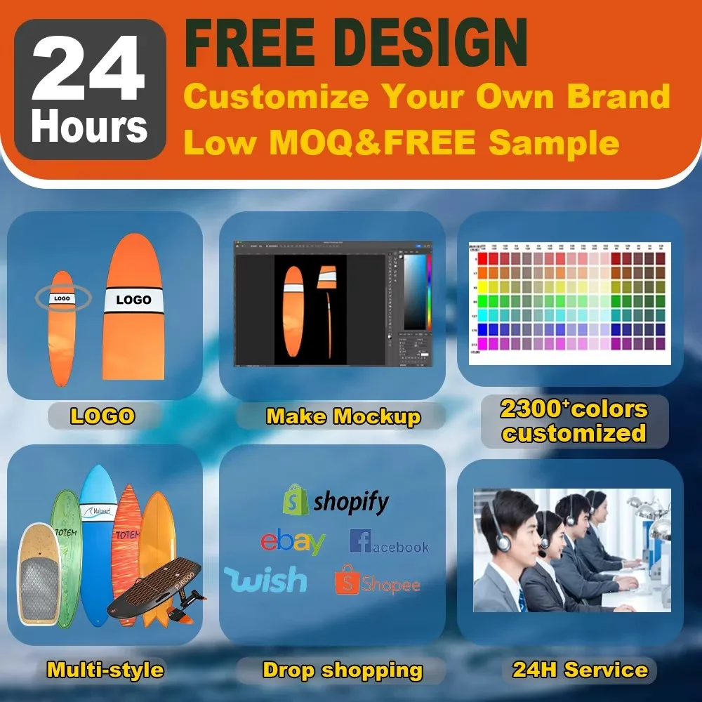 لوح إيبوكسي هيدروفويل من ألياف الكربون الشفافة، رفيق مغامرة لركوب الأمواج في مياه المحيط وركوب الأمواج وركوب الأمواج