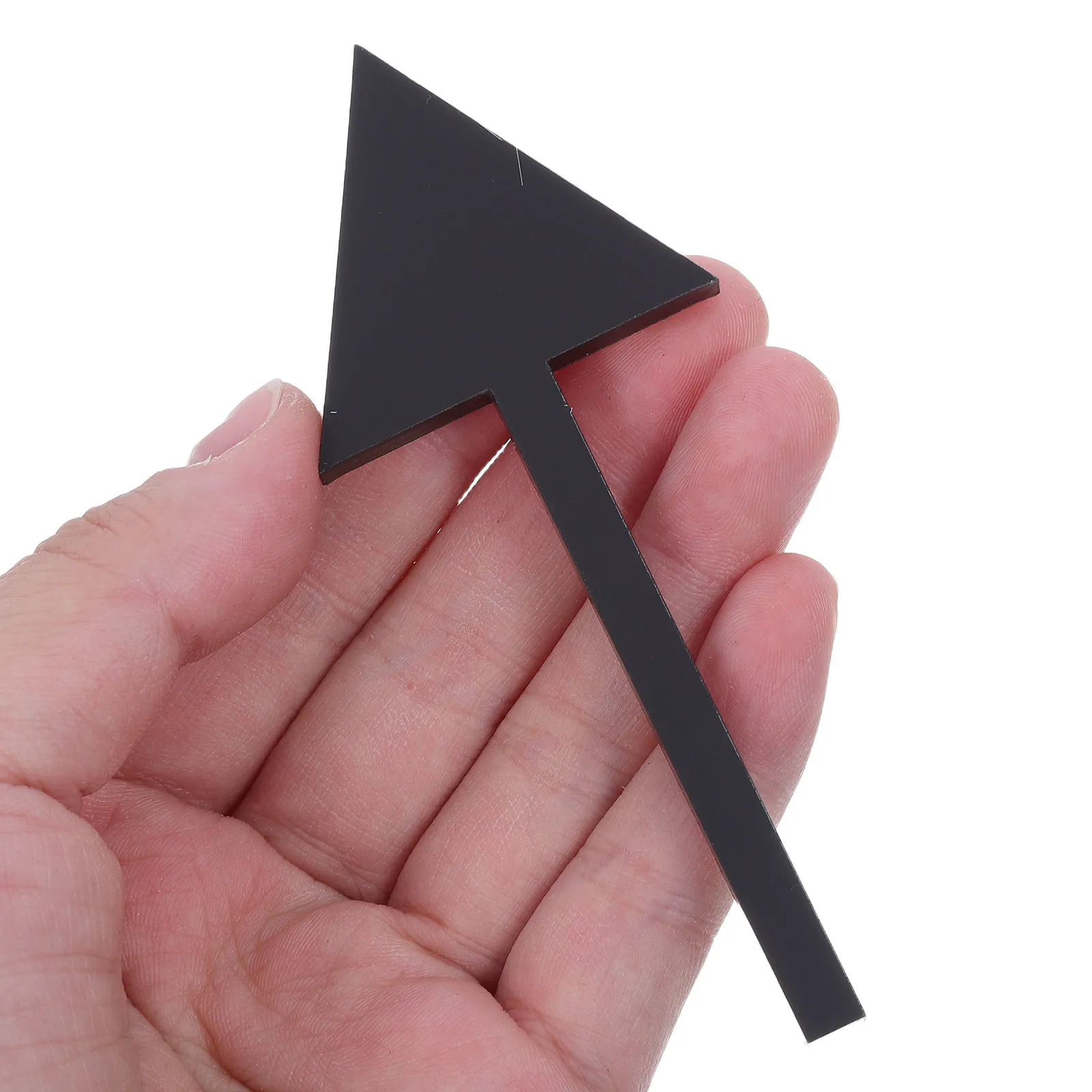 Black 3D Acrylic Arrow Wall Sign 4 Inch Self Adhesive Directional Marker for Office Warehouse Mall Navigation Guide