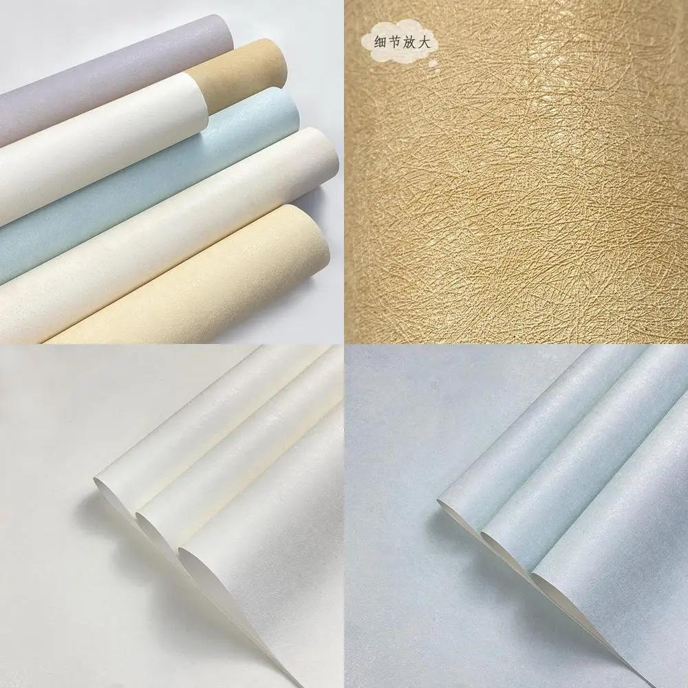 

Silk Texture Minimalist Solid Color Textured Wallpaper High End Waterproof Wallpaper for Bedroom Living Room Hotel Background