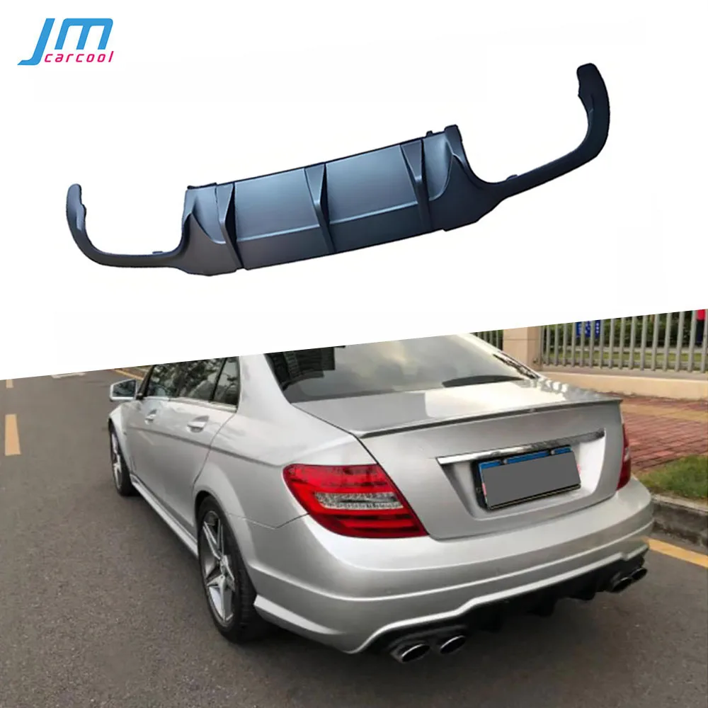 

Диффузор заднего бампера ABS Carbon Look для Mercedes Benz C Class W204 C63 AMG 2012 2013 2014, автомобильные аксессуары, комплекты кузова