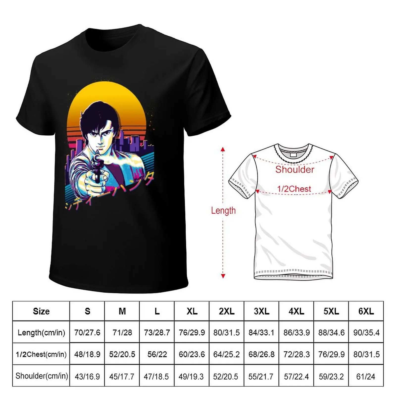 City Hunter - Ryo Saeba Retrowave Essential T-Shirt Summer Fashion Casual Tee Shirt