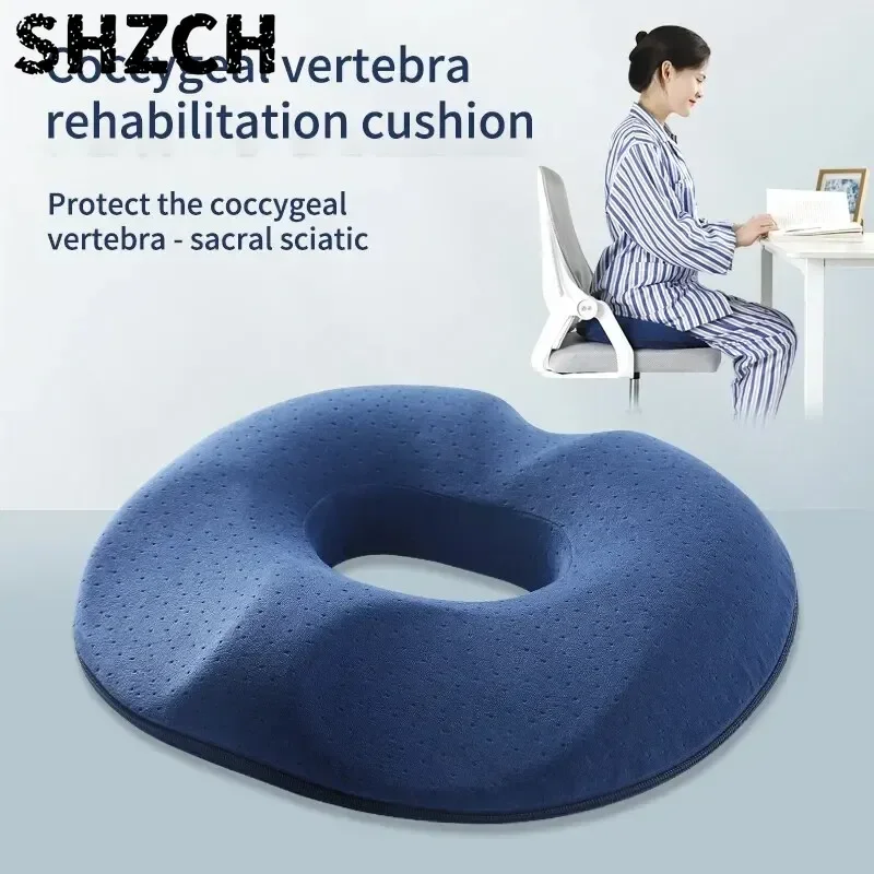 Memory Cotton Office Seat Cushion Postoperative Male and Female Tailbone Decompression Cushion for Hemorrhoids