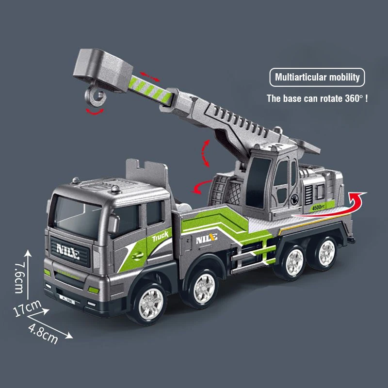 Engineering Car Model Truck Toys Alloy Diecast Simulation Crane Bulldozer Excavator Forklift Vehicles Collection Boys for Boys