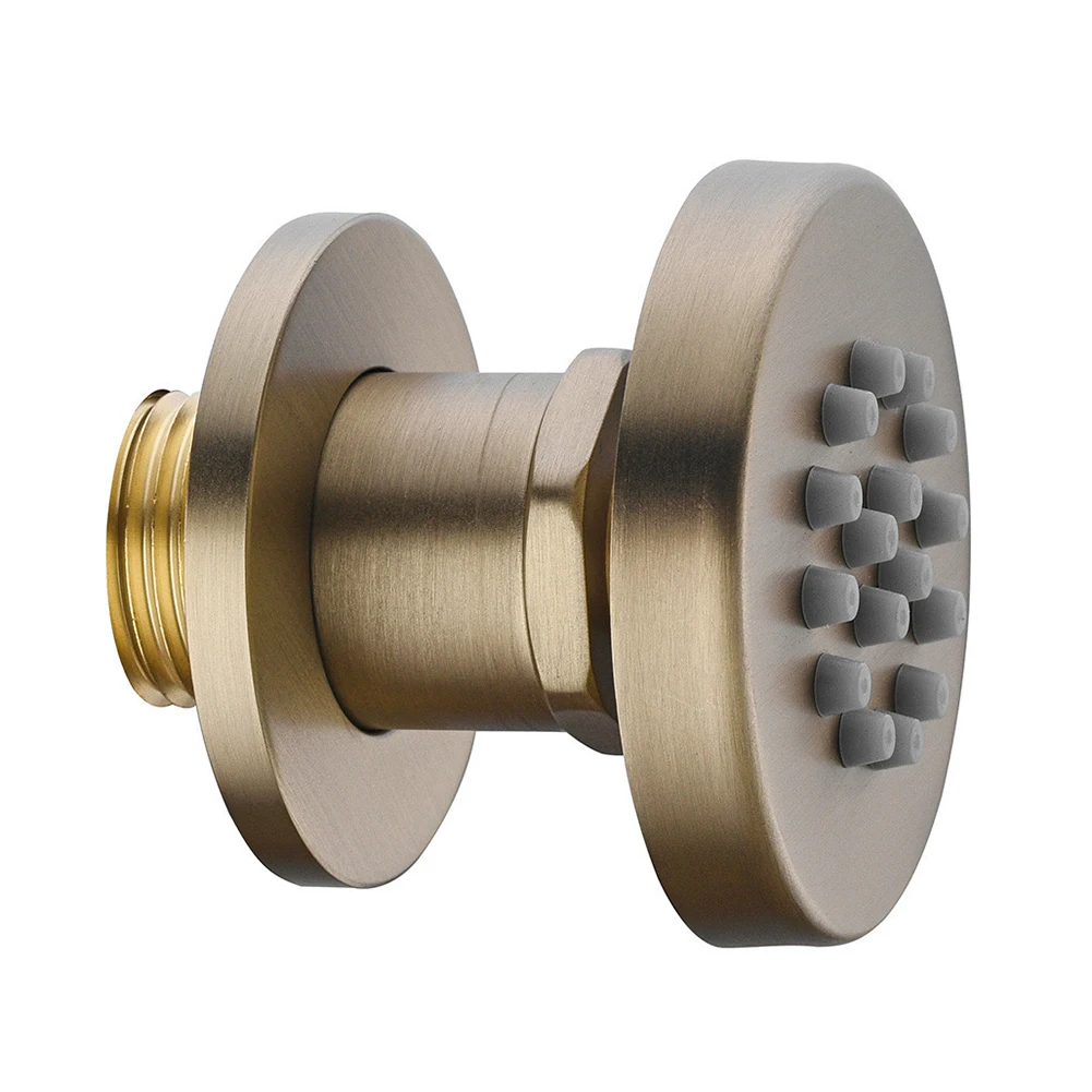 Wall Mounted 2 inch Adjustable Rotatable Shower Head for Full-Body Massage with Stainless Steel and Brass Construction