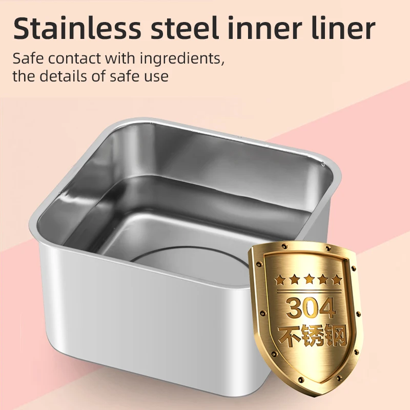 La gran capacidad 4L es adecuada para la fiambrera eléctrica portátil 2 en 1 con aislamiento de alimentos para el hogar y la Oficina