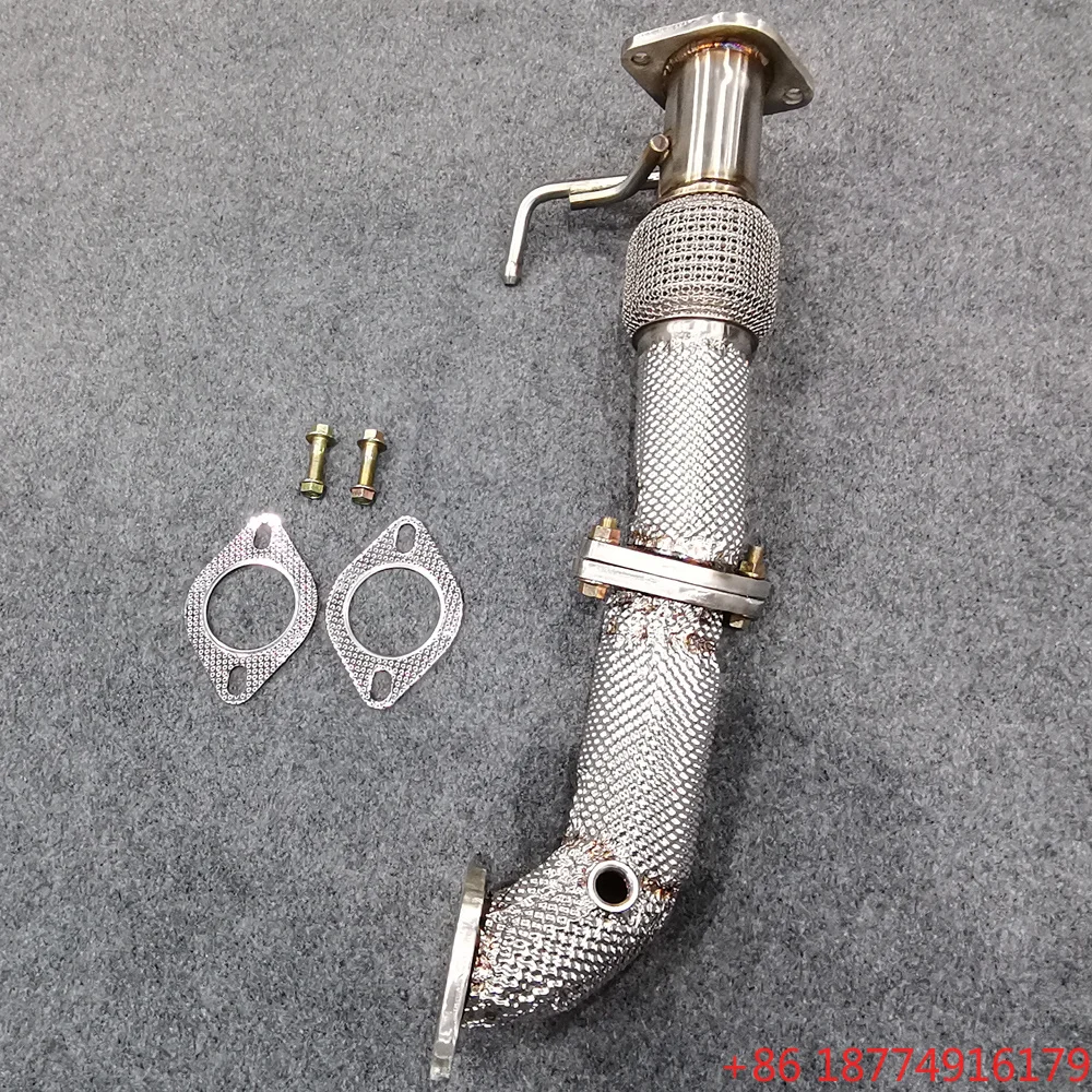 

Factory OEM MM Heat Shield Downpipe for VELOSTER 1.6/1.6T 2012-- Racing Stainless Steel Exhaust Downpipe