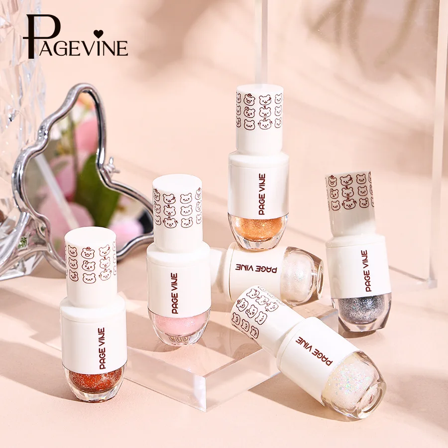 リキッドアイシャドウ リキッドファインシマー ハイライトアイシャドウ パールグリッター付き 防水 ポータブル 繊細な女性のアイメイク