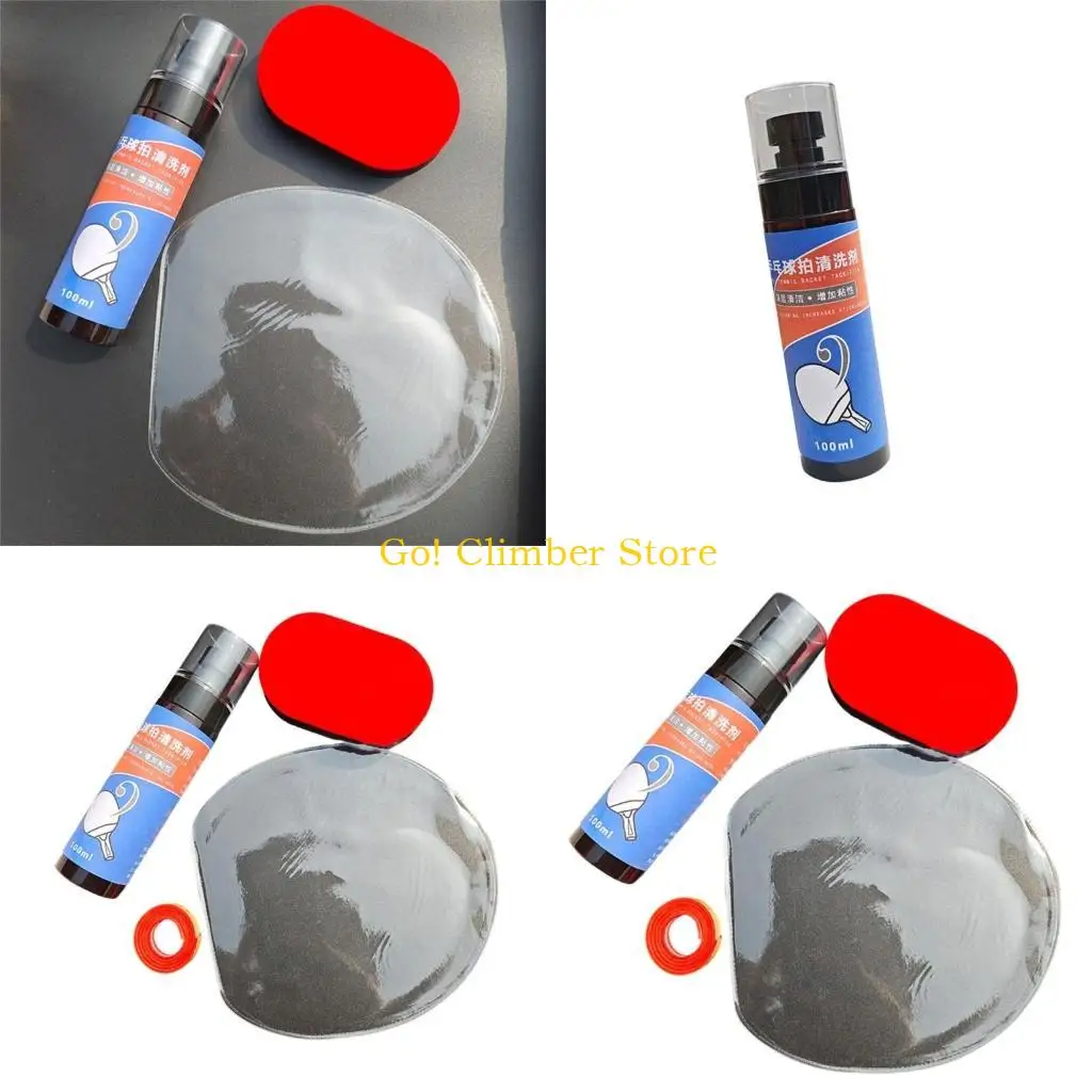Q84C Table Tennis Bat Tackiness Pingpong Rackets Clean Wash Detergent for Evening Playing