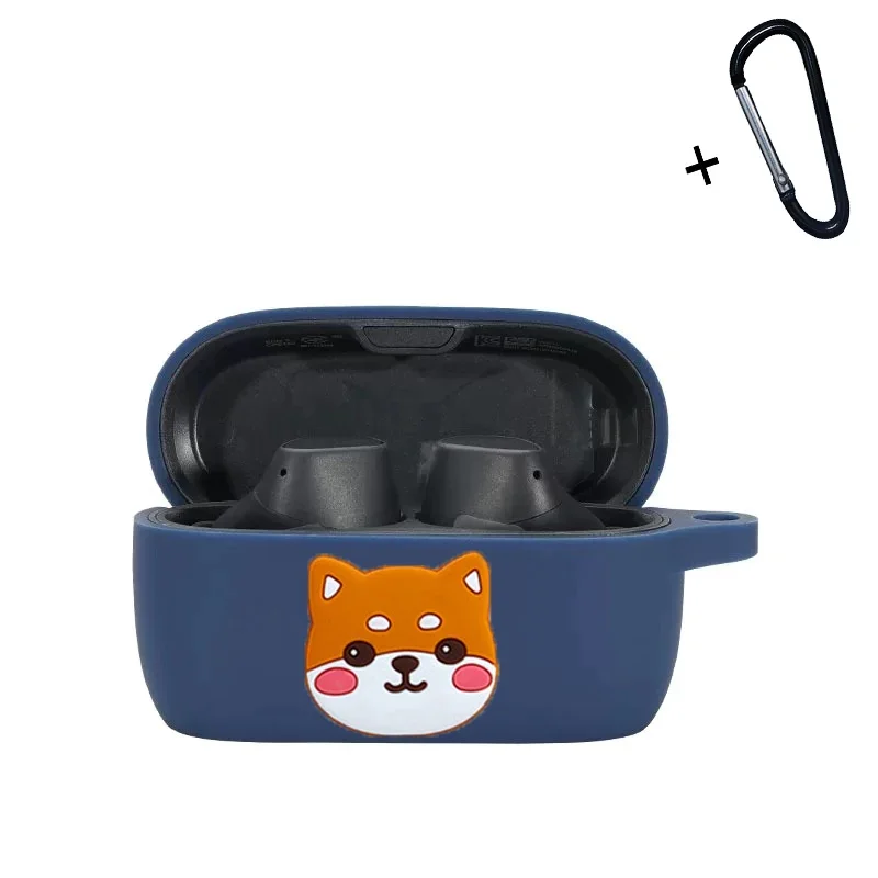 حافظة لهاتف جابرا إيليت 3 كارتون كلب/زهور لطيفة من السيليكون الناعم المقاوم للصدمات غطاء سماعة أذن لهاتف جابرا إيليت 3