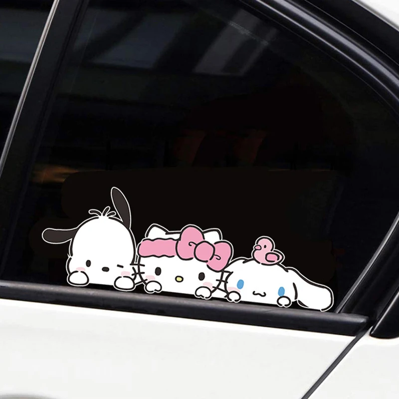 

Sanrio Hello Kitty Car Sticker Car Handle Protective Film 3D Cute Car Door Stickers Waterproof Vinyl Decal Car Accessories Decor