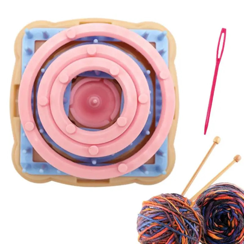 Flower Knitting Loom Kit Multipurpose Flower Weaving Loom Portable Colorful Knitting Machine User Friendly Craft Kit for Round