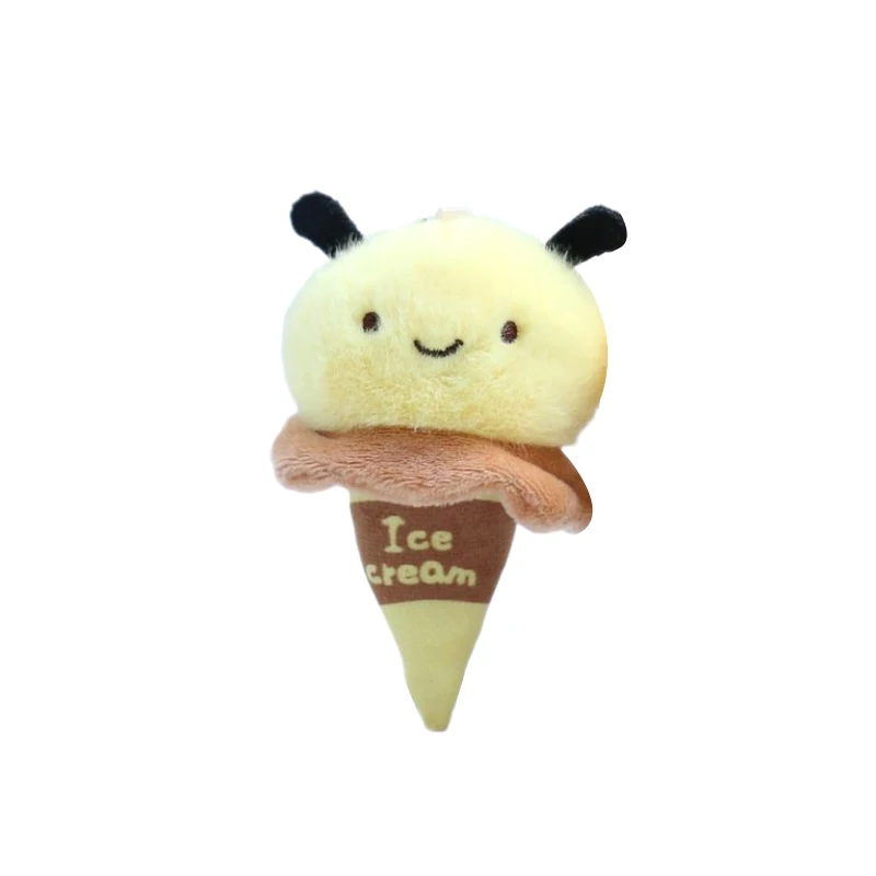 Abelha boneca pingente chaveiro elegante mochila bolsa boneca pingente de pelúcia presente da menina pingente interior do carro bonito inseto chaveiro