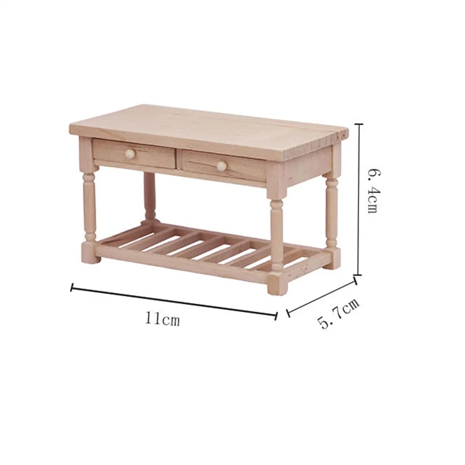 1:12 mesa de casa de bonecas em miniatura com gaveta brinquedos infantis de madeira presentes casa de bonecas 1/12