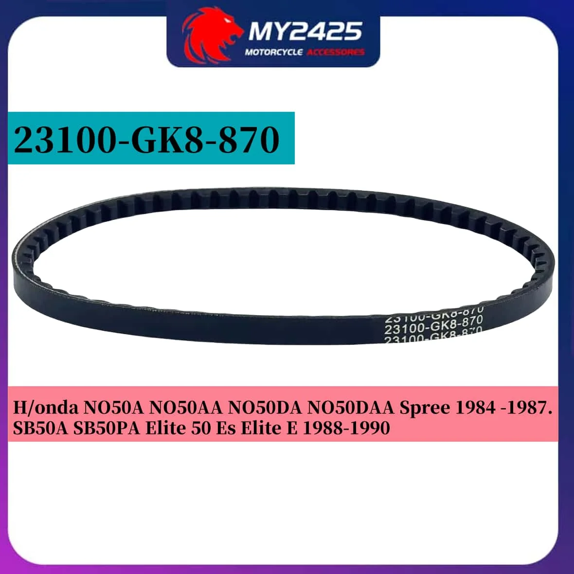 

Совместим с H/onda NQ50A NQ50AA NQ50DA NQ50DAA Spree 1984-1987, SB50A SB50PA Elite 50 ES Elite E 1988-1990 OEM: 23100-GK8-870